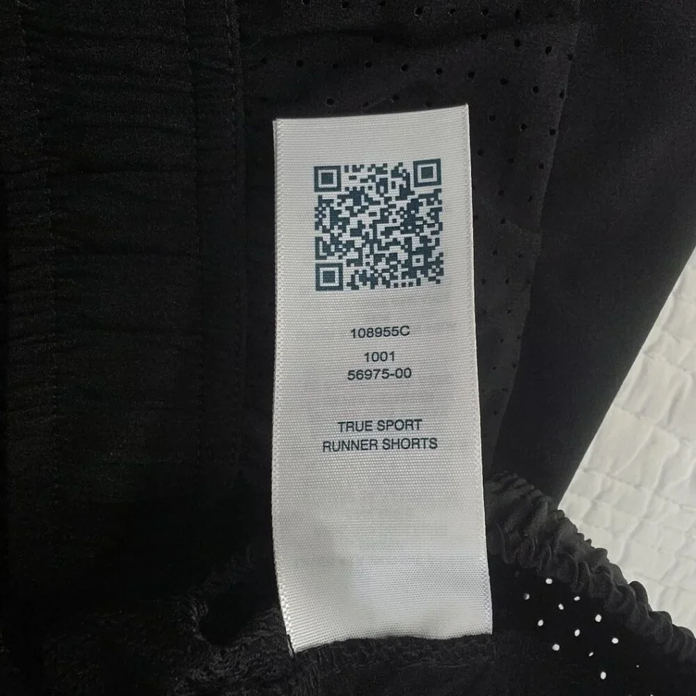 True Religion Running Shorts Men's S Jet‎ Black NEW Elastic Waist Drawstring NWT